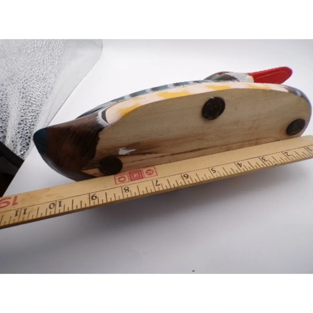 Hand Painted Wooden Duck Decoy Figurine Rustic Home Decor‎ Accent Beautiful